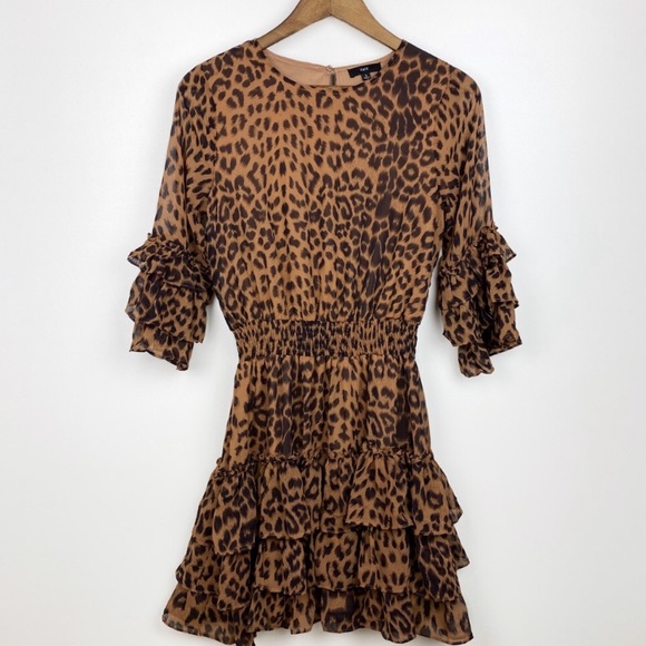 Fate Leopard Ruffle Dress - Picture 2 of 6